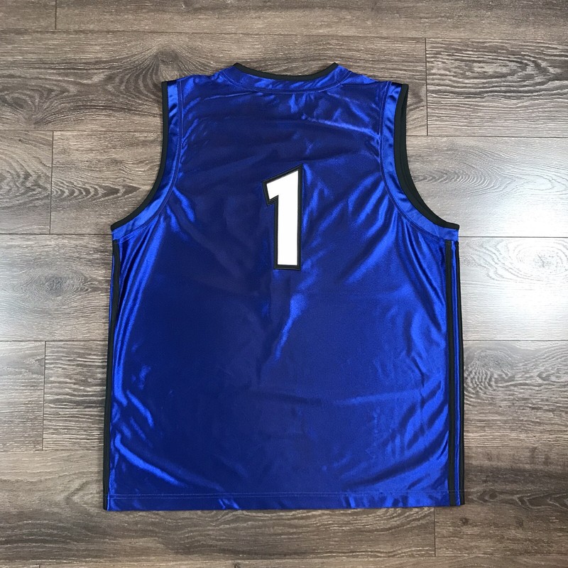 Adidas Men’s Vintage 2000’s Blue Sporty Style Athletic Basketball Jersey Size XL gallery