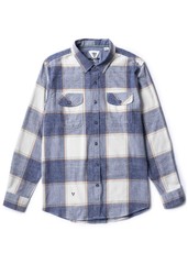Vissla Central Coast Eco Long Sleeve Flannel Men’s Sweatshirt, Dark Naval Heathe