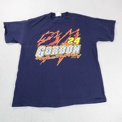 Vintage Jeff Gordon Flames Shirt Mens Extra Large Blue Nascar Racing Intensity