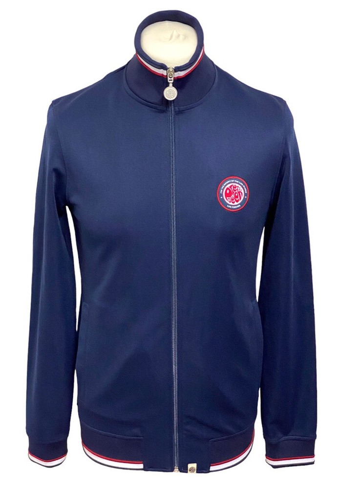 PRETTY GREEN Size Small Navy Full Zip Through Track Top Navy Mens New