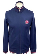 PRETTY GREEN Size Small Navy Full Zip Through Track Top Navy Mens New