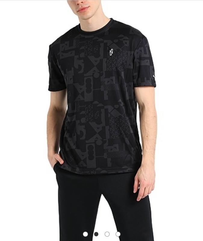PUMA X NEYMAR JR ELEVATED TEE #53450501 MEN'S CASUAL TEE XLARGE NOIR-AOP gallery