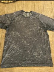 Lululemon Men’s Activewear T-Shirt XXL Black Gray Breathable Stretch Raglan