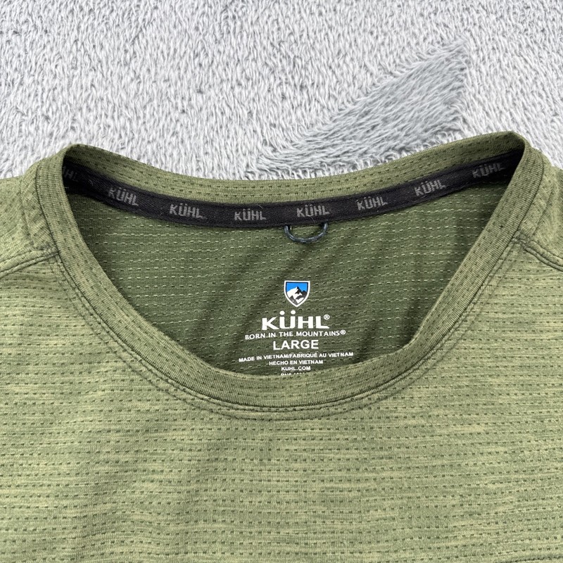 Kuhl Mens Engineered Krew Shirt Large Green Short Sleeve Hiking Outdoors 7361 gallery