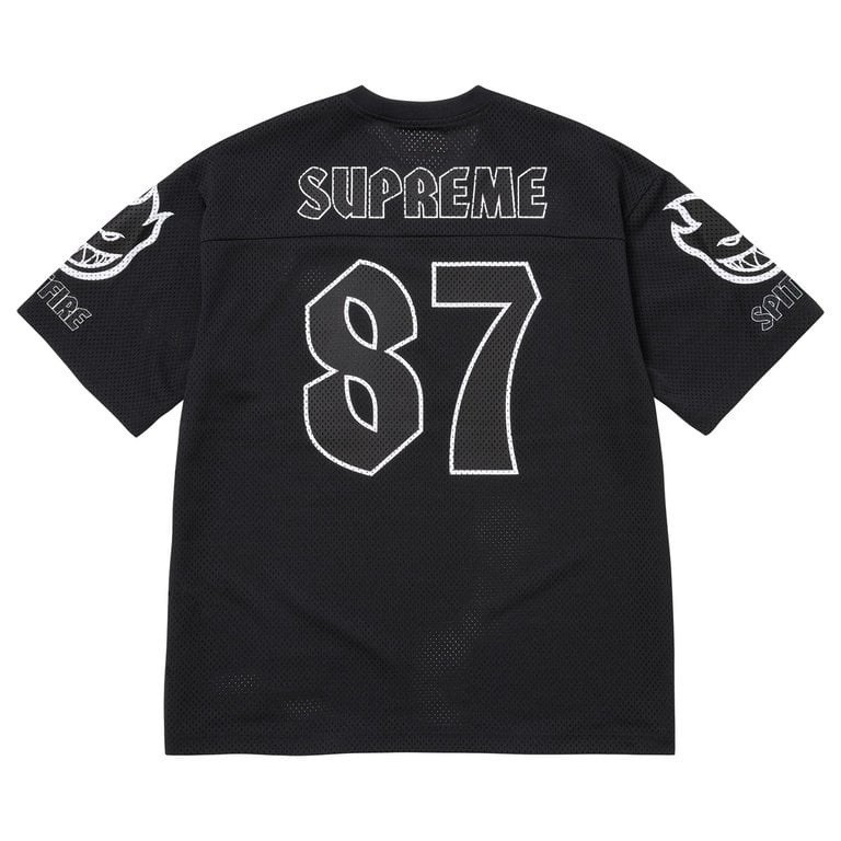 Supreme Supreme®/Spitfire® Black Football Jersey SS26 Mens Size XL Graphic Print gallery