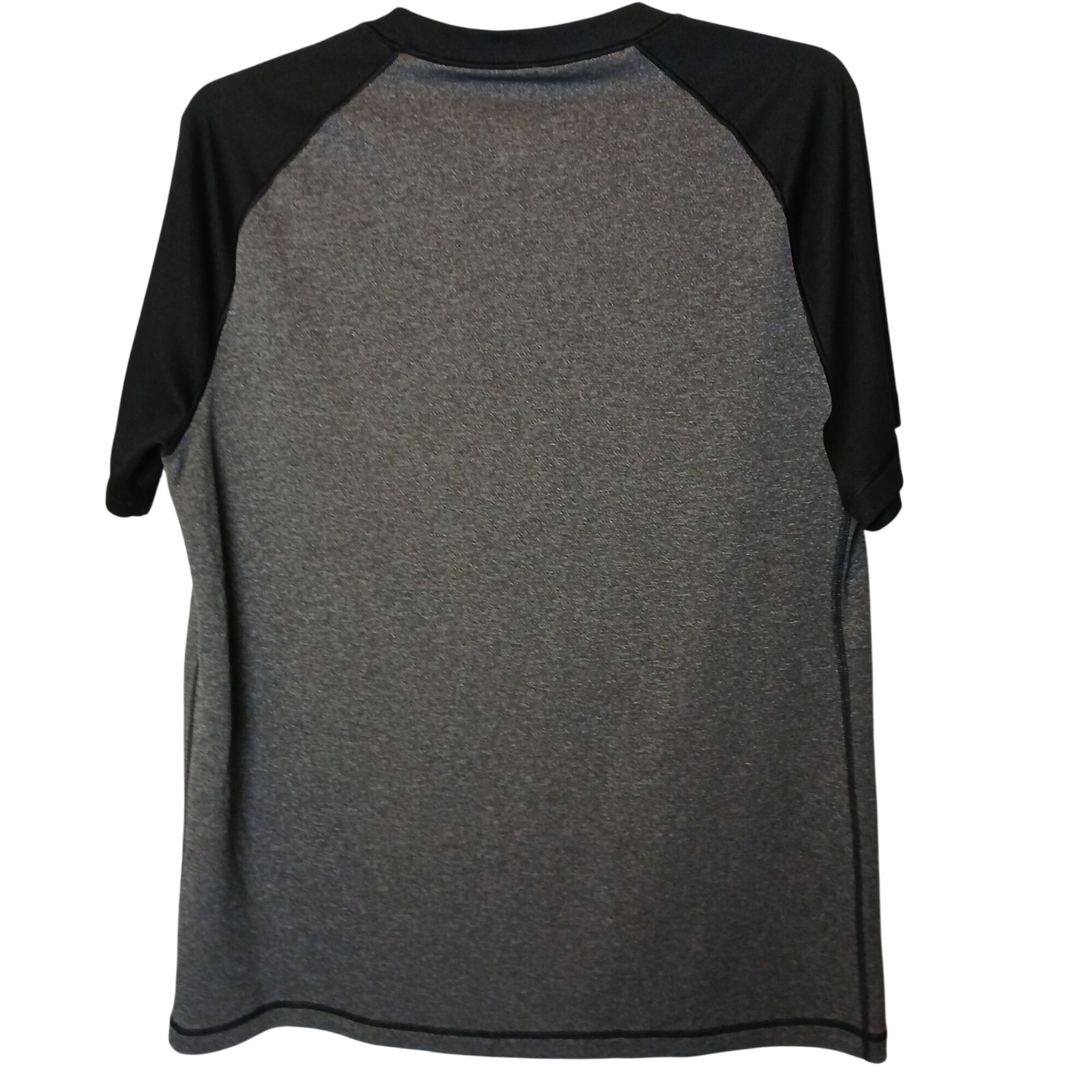 Speedo Mens XL Gray & Black Block Short Sleeve Shirt Swish 100% Polyester #D-40 gallery