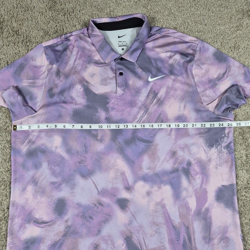 Nike Dri-Fit Tour Ombre Golf Polo Shirt Purple FD5935-509 Daybreak Men's Size XL gallery