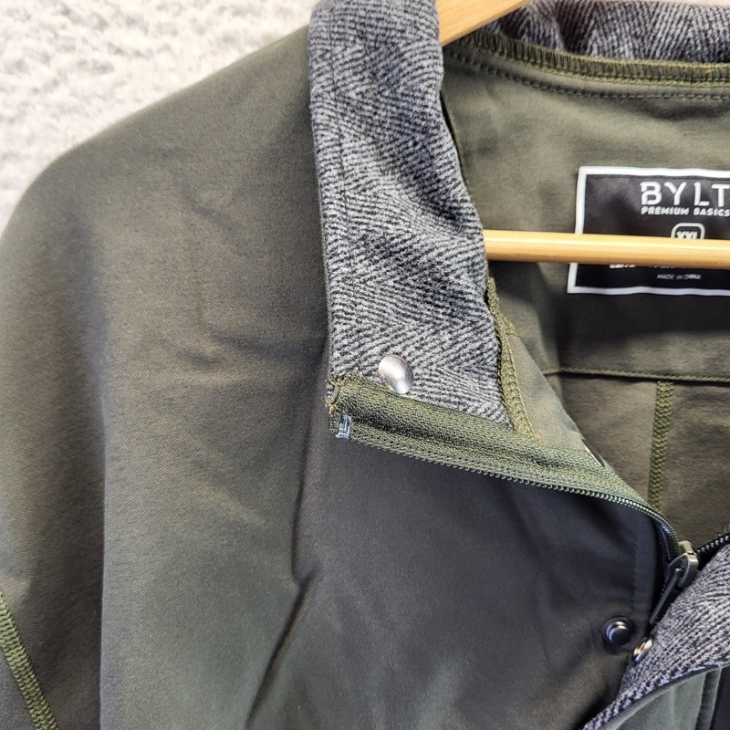 BYLT Elite Fairway Drop Cut Pullover Men 2XL 1/4 Zip Magnetic Snap Green gallery