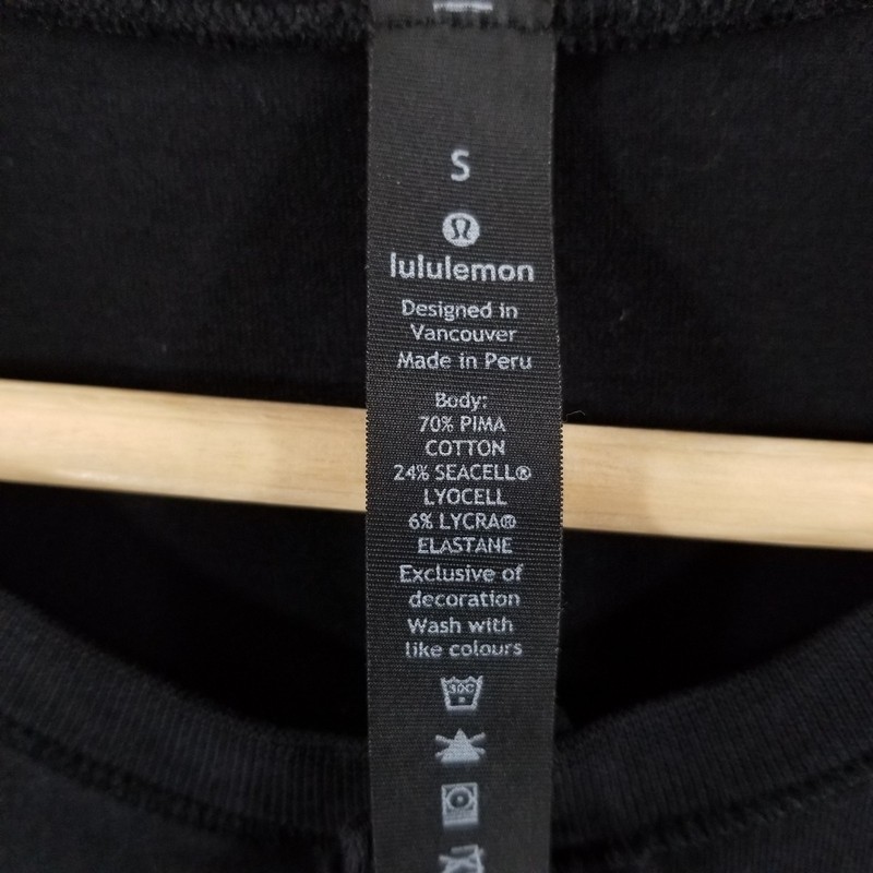 Lululemon 5 Year Basic Henley Tee Shirt Mens Small Black Pima Athletic Five gallery