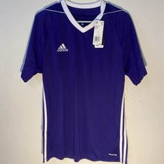 Y2K Adidas Men’s 2010’s Tiro 17 Jersey Purple White Climacool V-Neck Large NWT