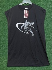 NWT Vintage Y2K And1 Streetball Baller Logo Sleeveless Black T-Shirt sz Large