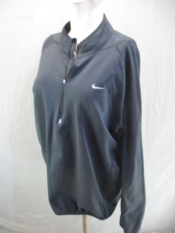 NIKE FIT DRY Size XL Mens BLK 1/2 Zip High Neck Stretch Athletic Pullover 028 gallery