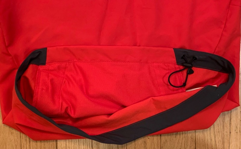 Nike Baseball Short Sleeves Red & Gray Trim Henley Snap Collar Shirt Mens Size S gallery