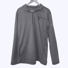 The North Face Mens Pullover XL TG Gray Quarter Zip Long Sleeve Shirt “T” Logo