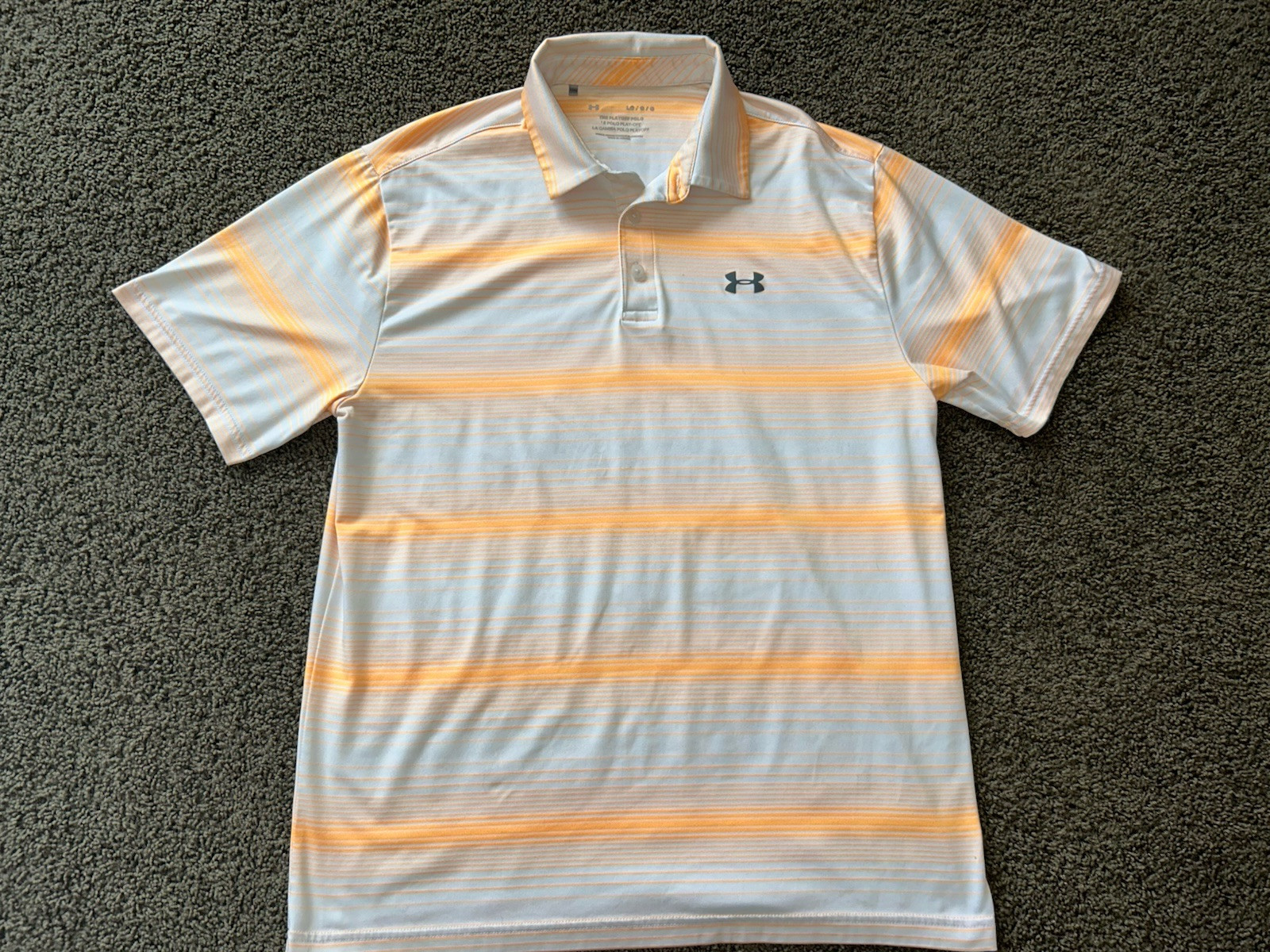 Under Armour The Playoff Polo Men's Large L Performance Golf Polo Neon Orange gallery
