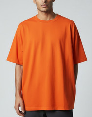 Champion Mens XL Orange Short Sleeve T-Shirt Athletic Fit Casual Wear 100% Cotto