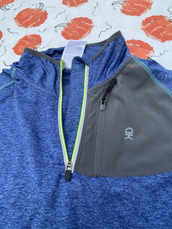 Little Donkey Andy Men’s Pullover Quick Dry Long Sleeve 1/4 Zip Up Blue X-Large gallery