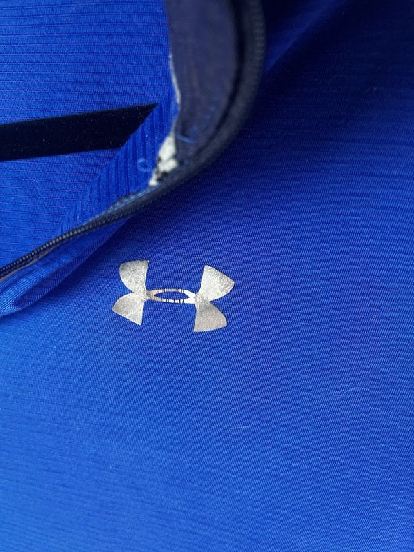 Under Armour Run Men's Blue Polyester Fitted Mock Neck 1/4 Zip Pullover M gallery