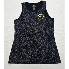 Nike Basketball Dri-FIT Tank Top Mens Medium Black Grey Confetti Print Neon Logo