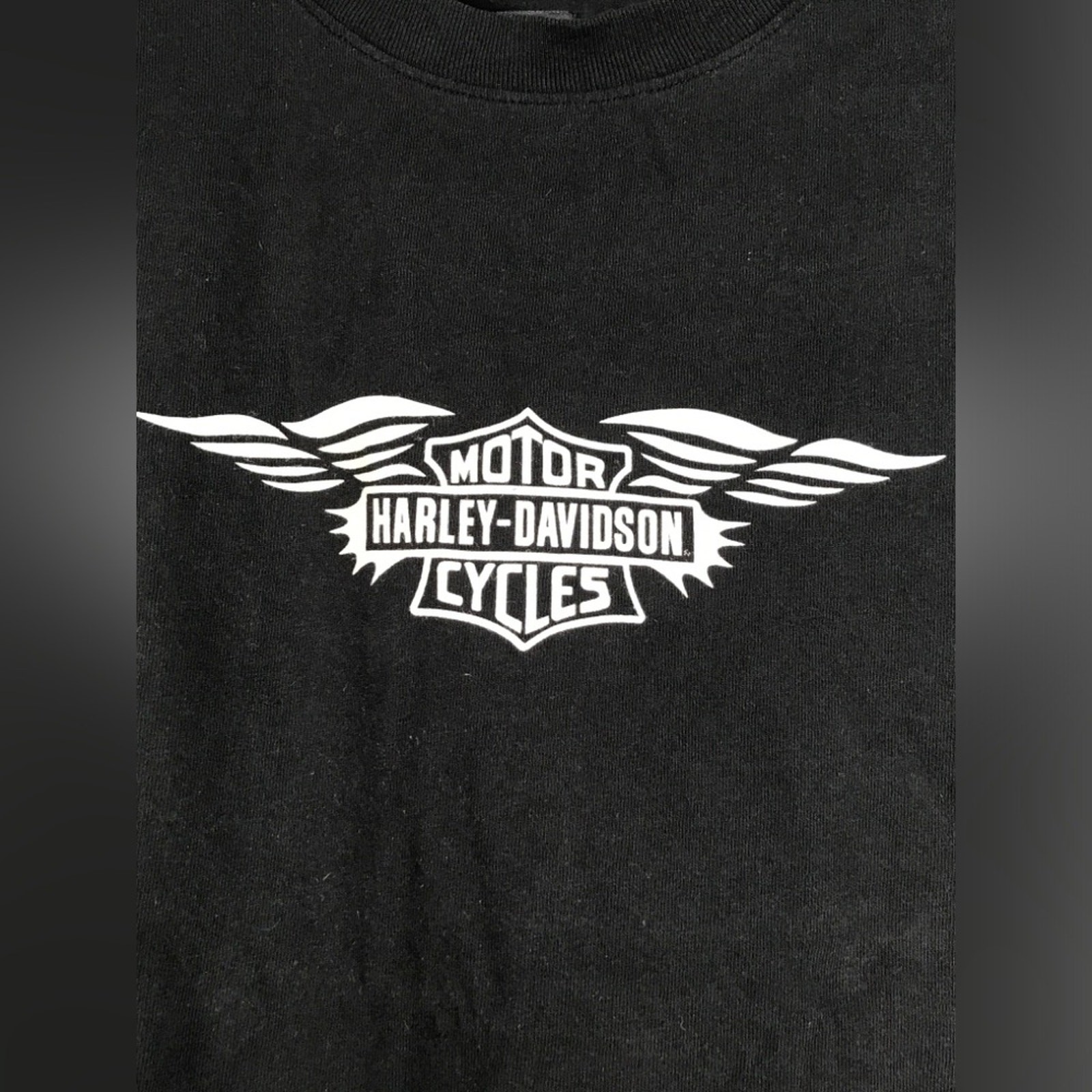 Harley-Davidson Silver Wing Boxy Muscle Tank Top, Men's Size S - Black/White gallery