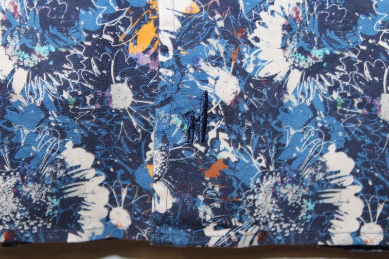 Johnnie-O Keeler Top Shelf Men Button Up Medium Blue Floral Stretch Shirt NEW gallery