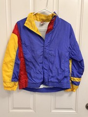 Nike Jacket youth Sample Medium 80’s Colorblock windbreaker full zip vintage
