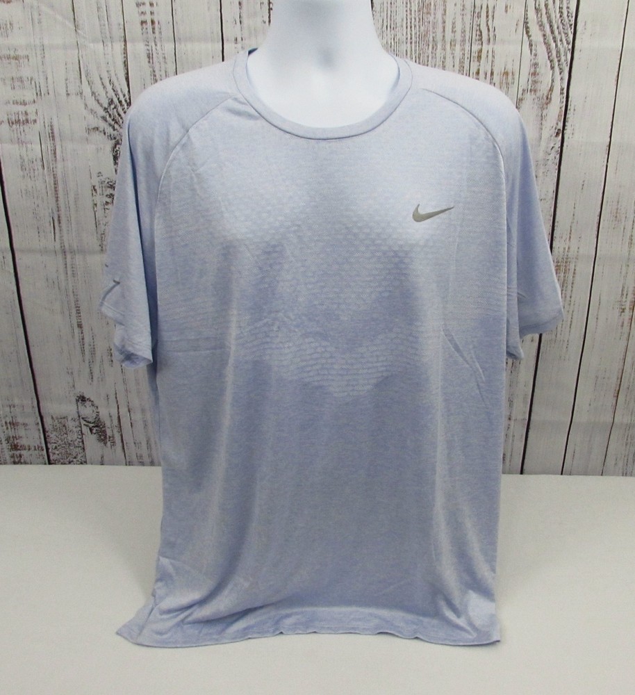 Nike Dri-FIT ADV Stride Running Ghost Heather Blue T-Shirt Men's XL HV5203-057