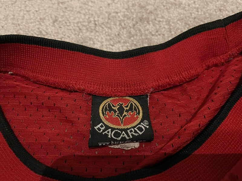 Retro Bacardi Mens Large Basketball Jersey Red Liquor Alcohol Puerto Rico Sports gallery