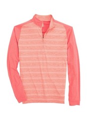 Johnnie-O Taffy Red/Pink Bert Prep-Performance Quarter-Zip Pullover NWT M Golf