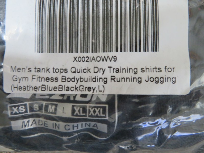 EZRun Men's Quick Dry Athletic Training Workout Tank Tops - 3 Pack - Size Large gallery
