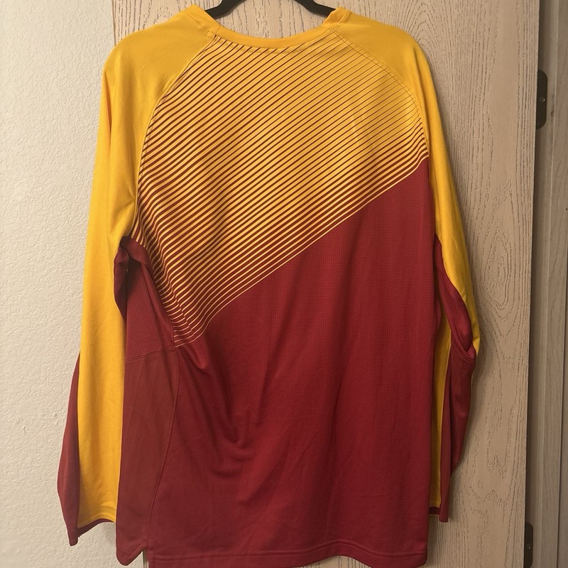 Nike Dri-FIT USC Trojans Men’s L Long Sleeve Crew Neck Raglan Tee Red/Gold gallery