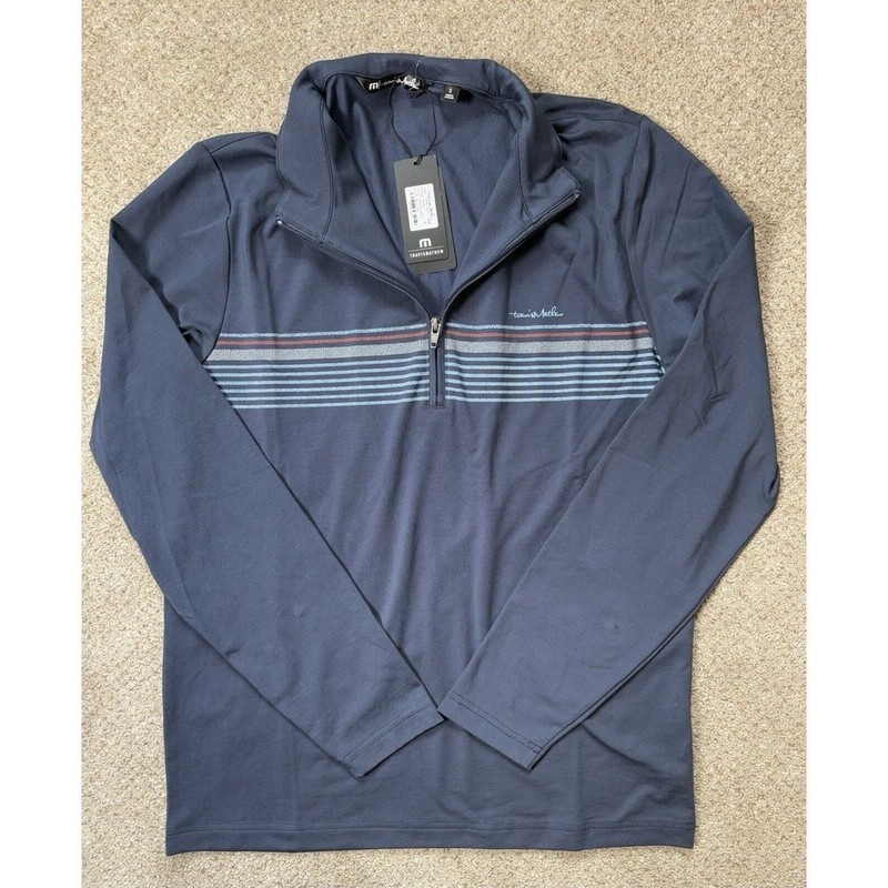 New Travis Mathew Mens S Performance Stretch Make Music 1/4 Zip Cloud Pullover gallery