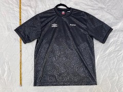 Supreme Umbro Jacquard Animal Print Soccer Jersey Navy Size Medium Soccer