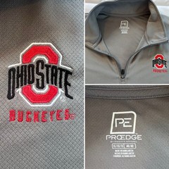 Ohio State Buckeyes Quarter Zip Grey Zipup XL Pro Edge (053)