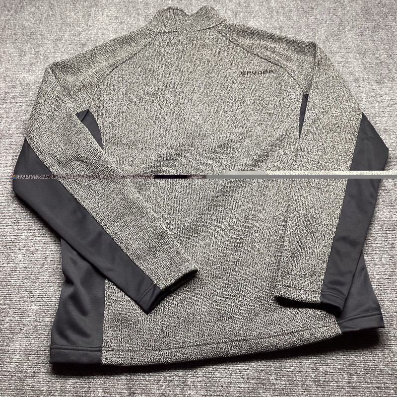 Spyder Mens XL Outbound 1/2 Zip Pullover Midweight Waffle Knit Fleece Gray gallery