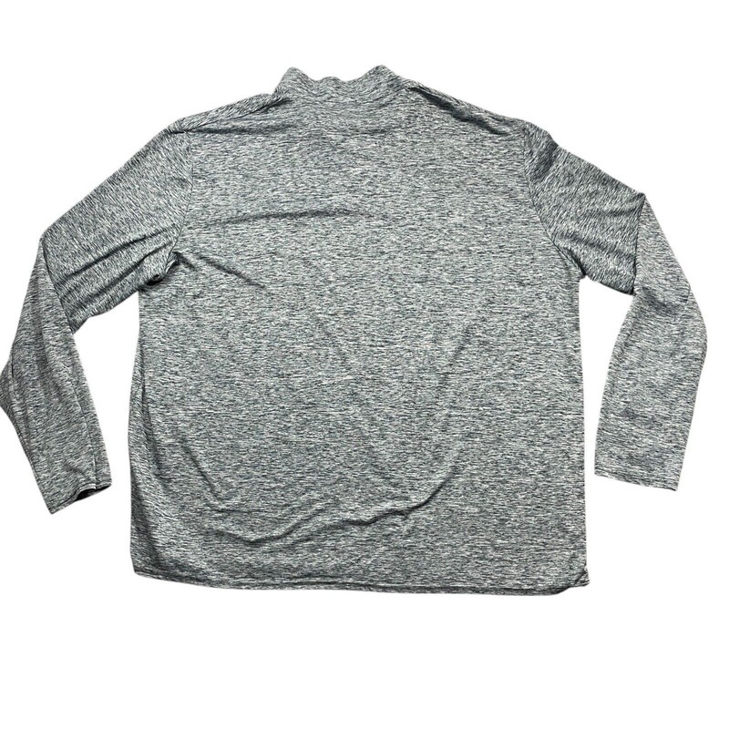Real Essentials 3X Long Sleeve Gray 1/4 Zip Mens Activewear Shirt gallery