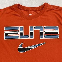 Nike Shirt Mens Small Orange Elite Dri-FIT Long Sleeve Graphic Tee Basketball
