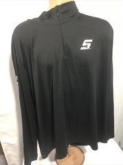 Snap-On Tools Quarter-Zip Performance Pullover Shirt Black Size XL Long Sleeve