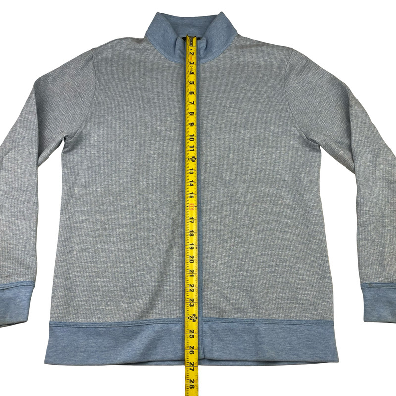 Bugatchi Men’s Cotton Blend Full Zip Reversible Sweater/Jacket Blue • SMALL gallery