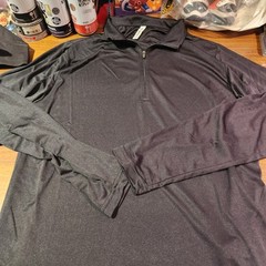 NEW Team 365 Stretch 1/4 Zip Pullover Long Sleeve, Great for Golf Jogging sz M