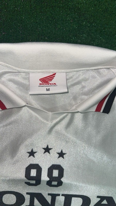 White, Red, And Black Vintage Honda 98 Soccer Jersey Size Medium gallery