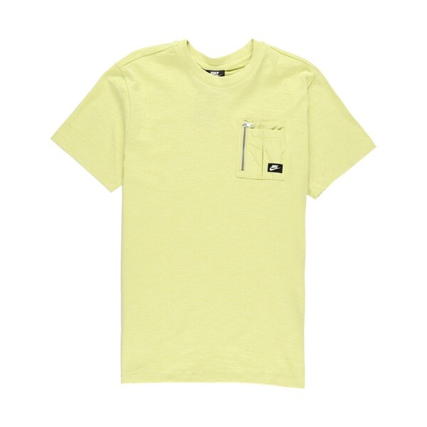 NEW Nike Sportswear Men's Short-Sleeve Zipper Pocket Tee - Limelight Green - L gallery