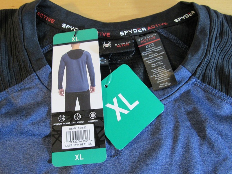 SPYDER Mens Pullover Active Performance Top Blue Dust Navy Heather Size XLarge gallery