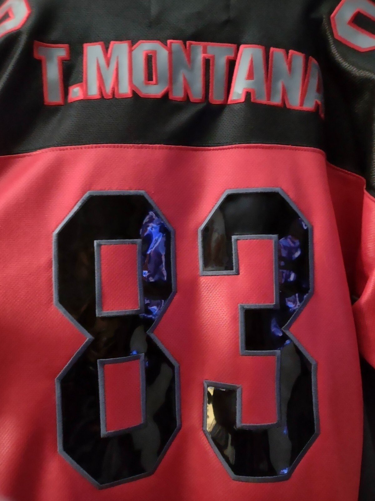 Men's Authentic Scarface 83 Football Jersey T.Montana Size Large gallery