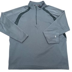 Nike Tiger Woods Collection Quarter Zip Pullover Mens XL Grey Black Golf Top