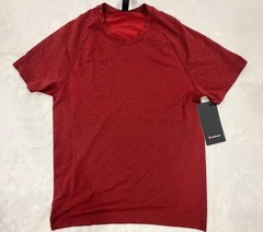 Lululemon Metal Vent Tech Short Sleeve Shirt Men’s Small S Red OXFD/BBAY