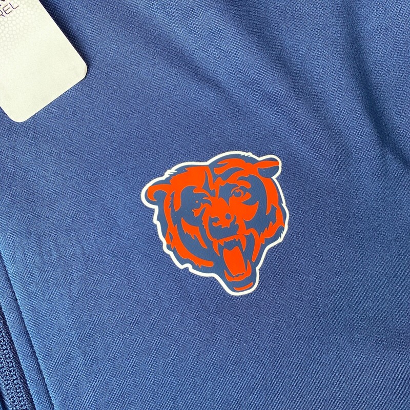 NWT Chicago Bears Mens XL Full Zip Up Sweatshirt Coat Jacket Blue Football gallery