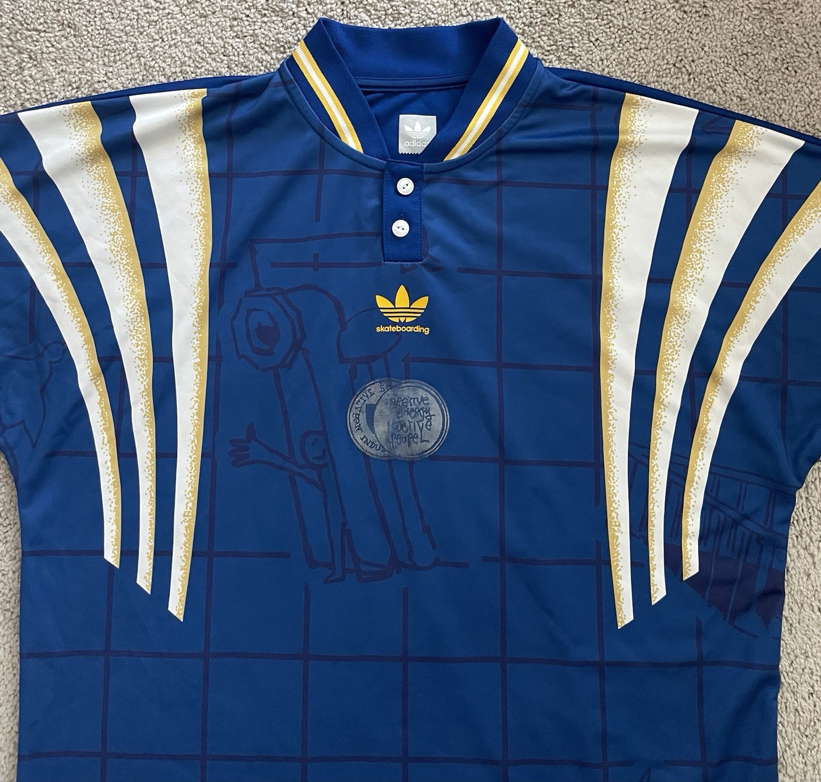 Adidas Skateboarding Rodrigo Teixeira Soccer Jersey Throwback Size Medium gallery