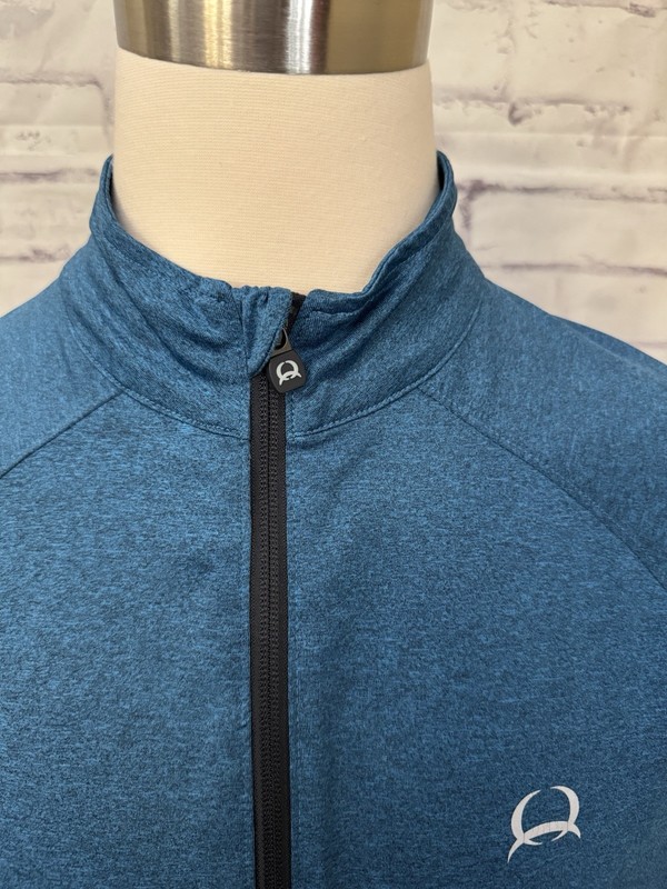 Cinch Size Large Blue 1/4 Zip Pullover Top Shirt Stretch Active Wear Western gallery