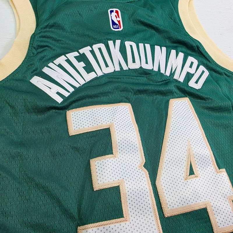 Nike Swingman Milwaukee Bucks Jersey Antetokounmpo #34 NBA Basketball Youth Sz L gallery